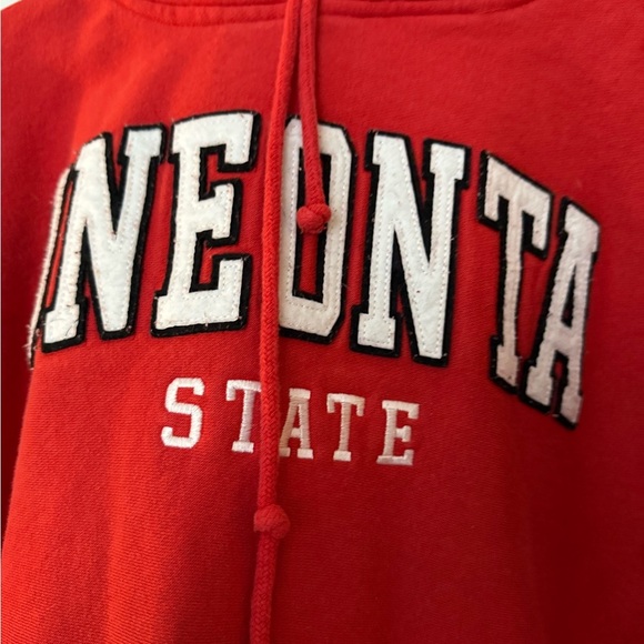 Red SUNY ONEONTA STATE Hoodie! EUC - Picture 3 of 5
